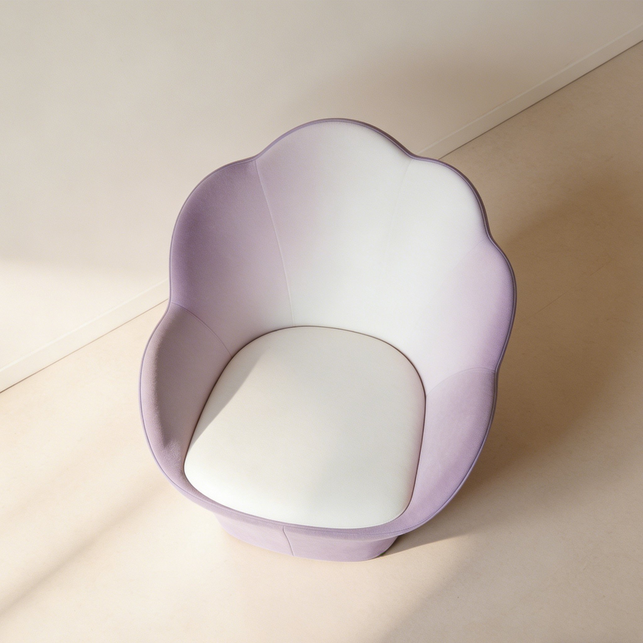 플라워 디자인 1인용 의자 정면 사진