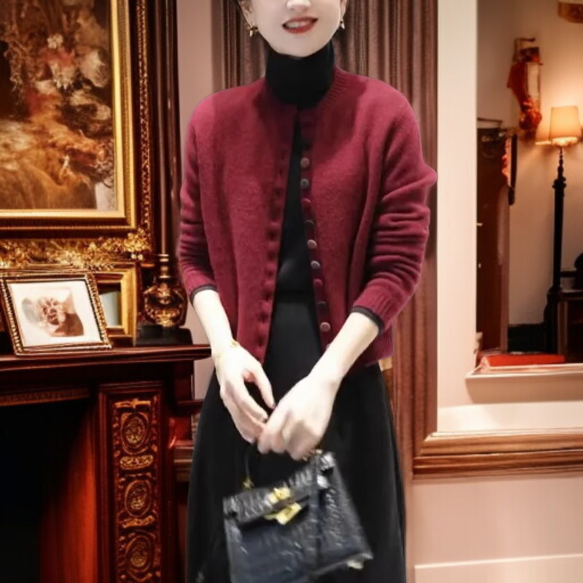 스웨터 여 긴팔 니트 카디건 패션 살 가리고 날씬해 보이는 도파민 스웨터 여 패션 니트 카디건