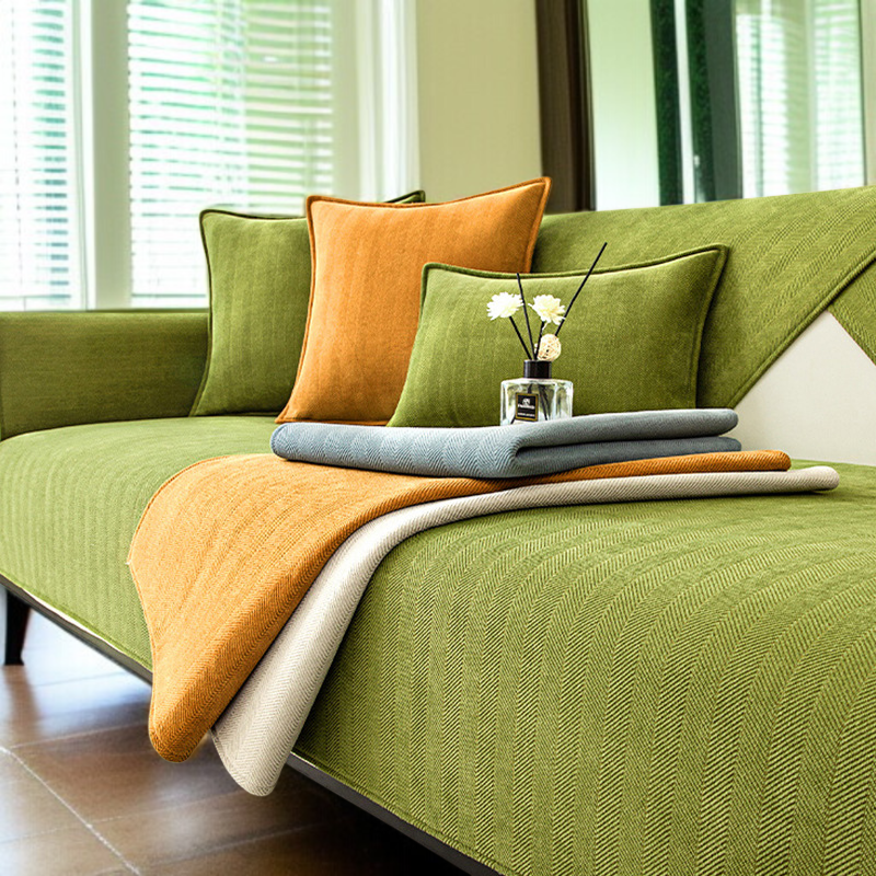 シュニール織ソファカバー ソファカバー ピュアカラー 滑り止め ホームユース ナチュラルコンフォート