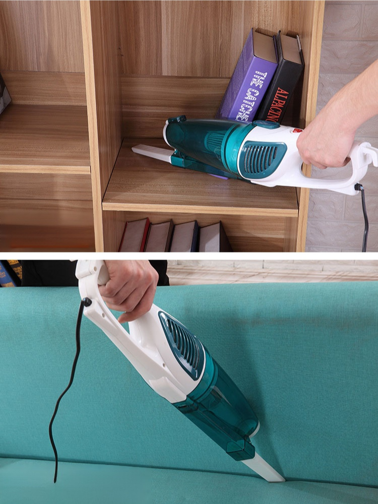 強力吸引力でゴミを吸い取る掃除機のアップ画像