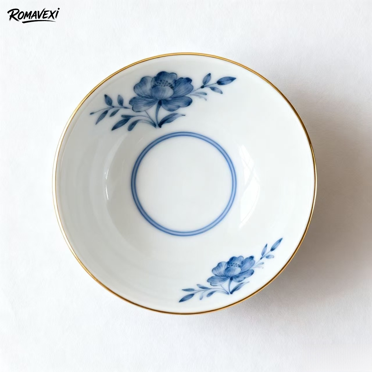 新しい陶器製家庭用食器ボウル（4個）