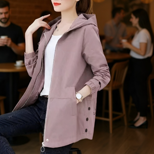 봄가을 여성용 트렌치코트 디테일