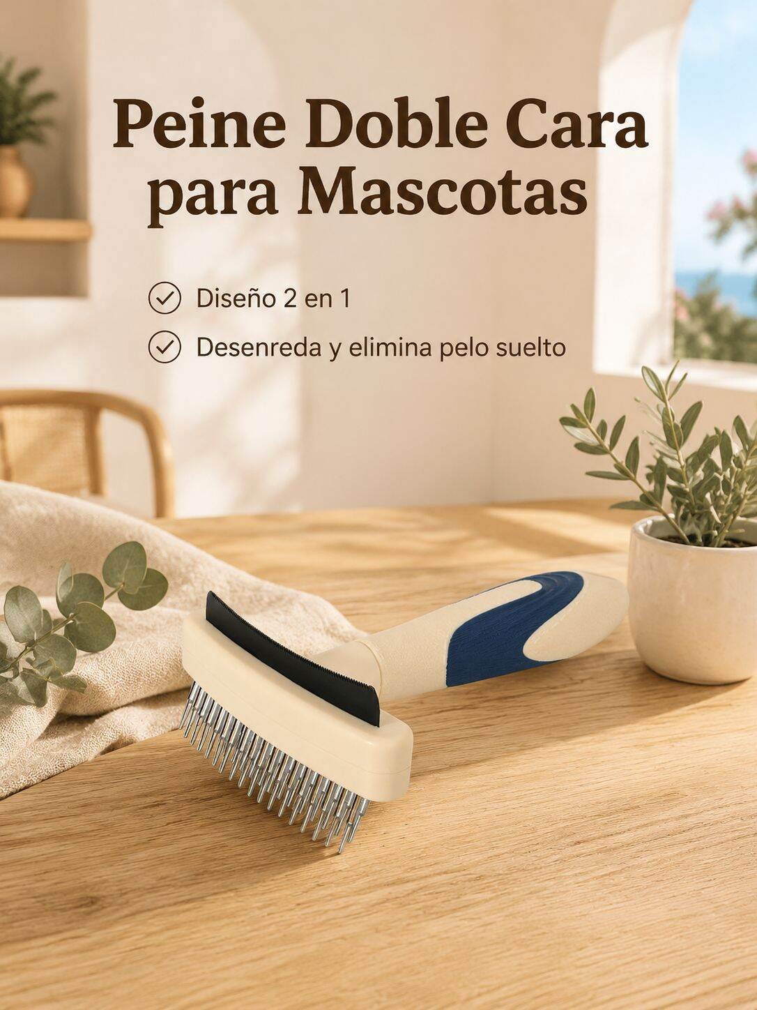 Cepillo Quitanudos de Dientes Finos para Mascotas