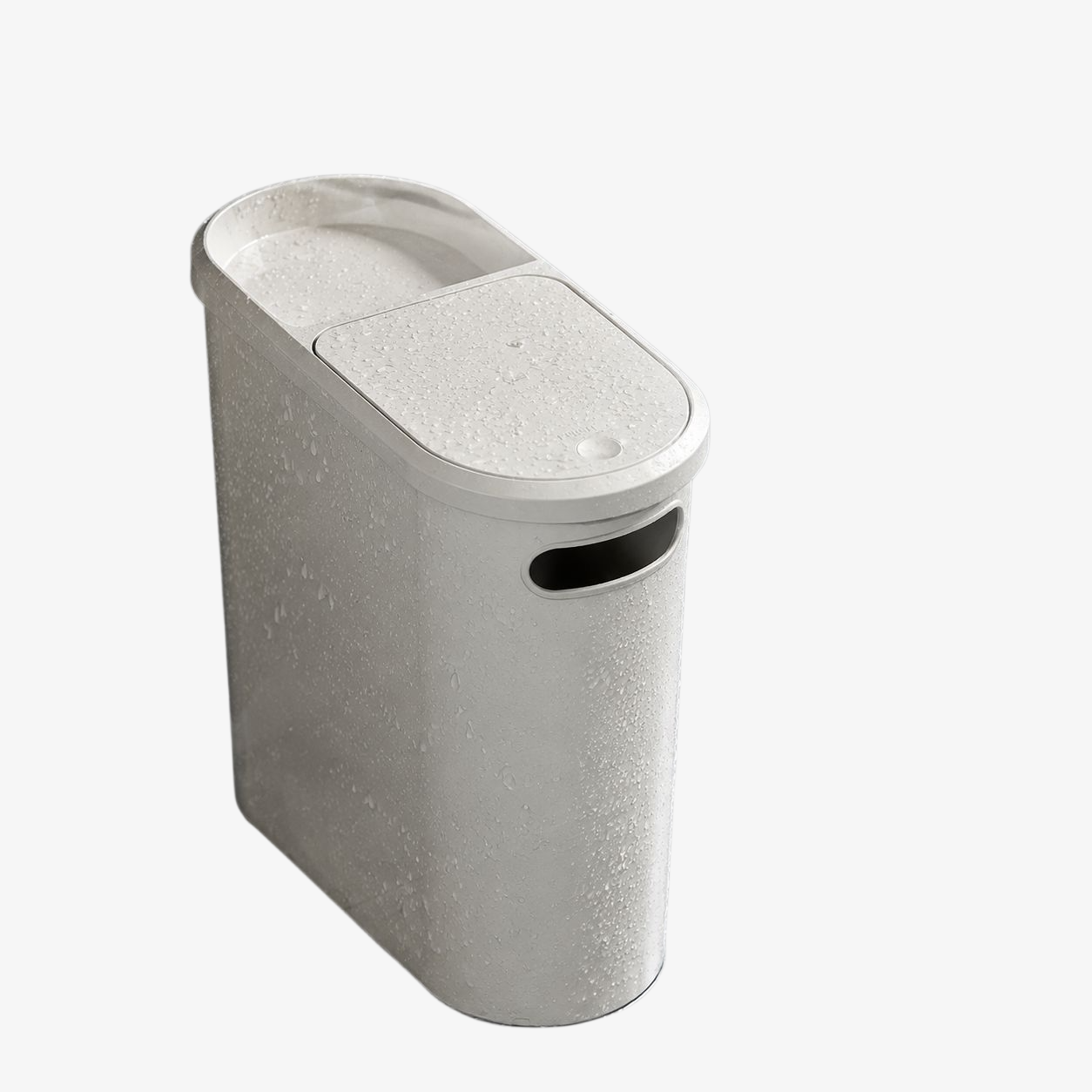 Slim Gap Press-to-Open Trash Can