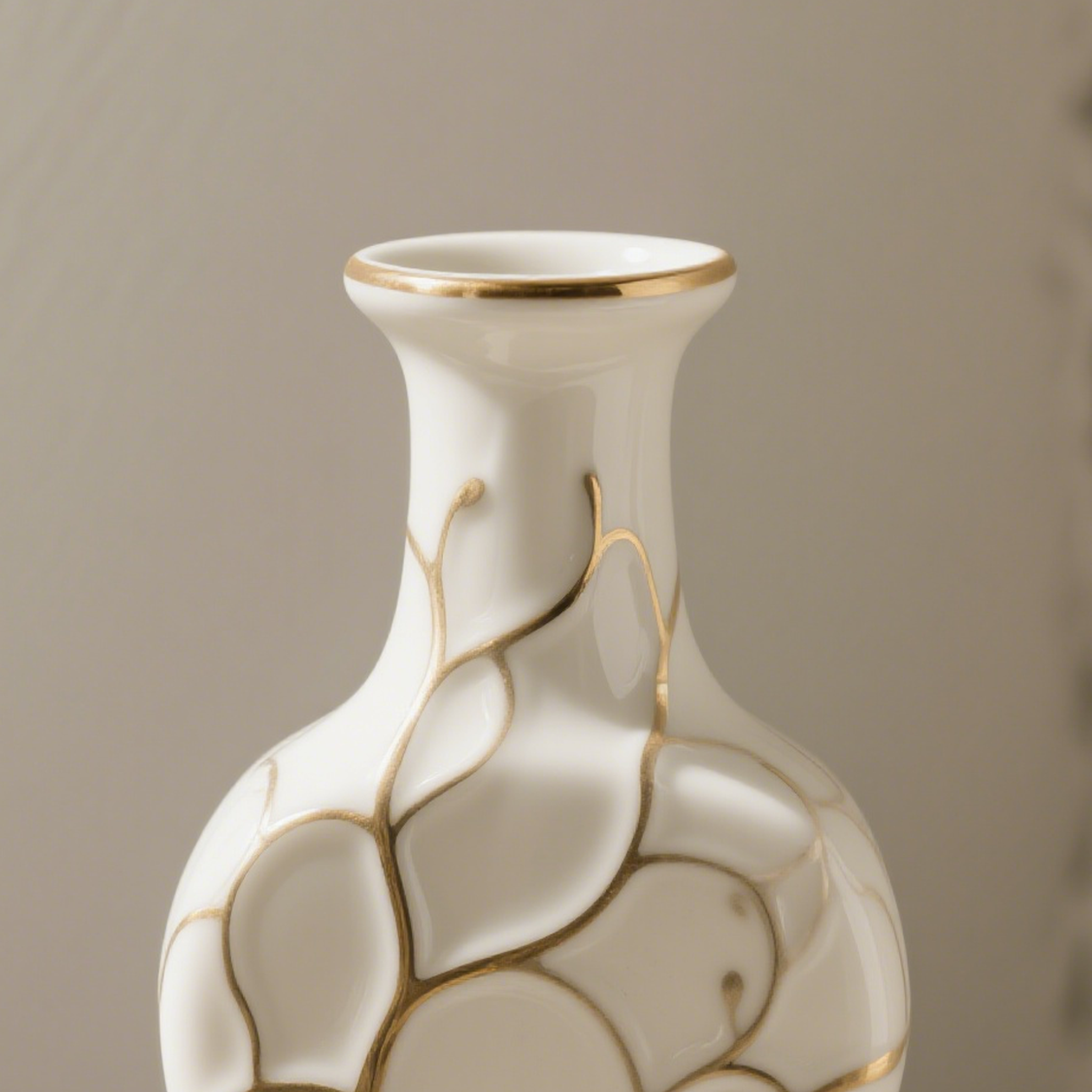 แจกันเซรามิกสีขาวสำหรับตกแต่งบ้าน