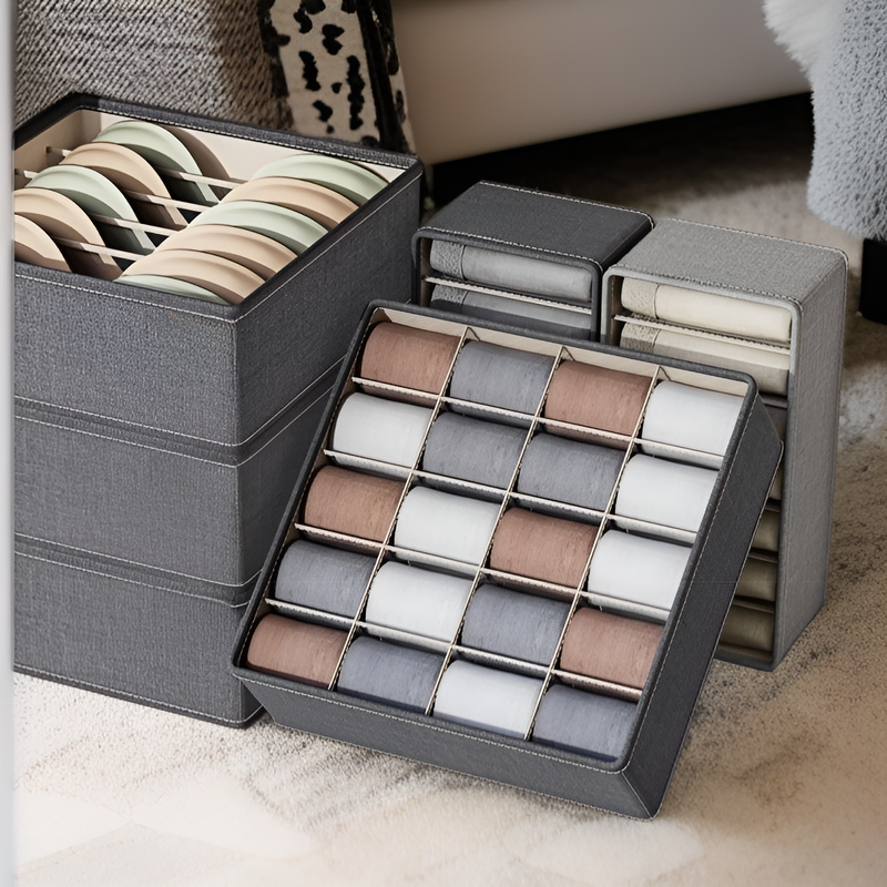  Caja organizadora de cajones para ropa interior 3 en 1