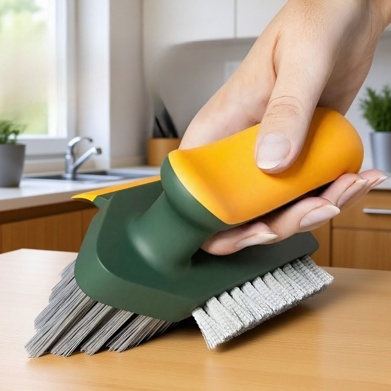 Antibacterial Compact Bathroom Brush for Bathroom, Toilet, and Entrance Cleaning