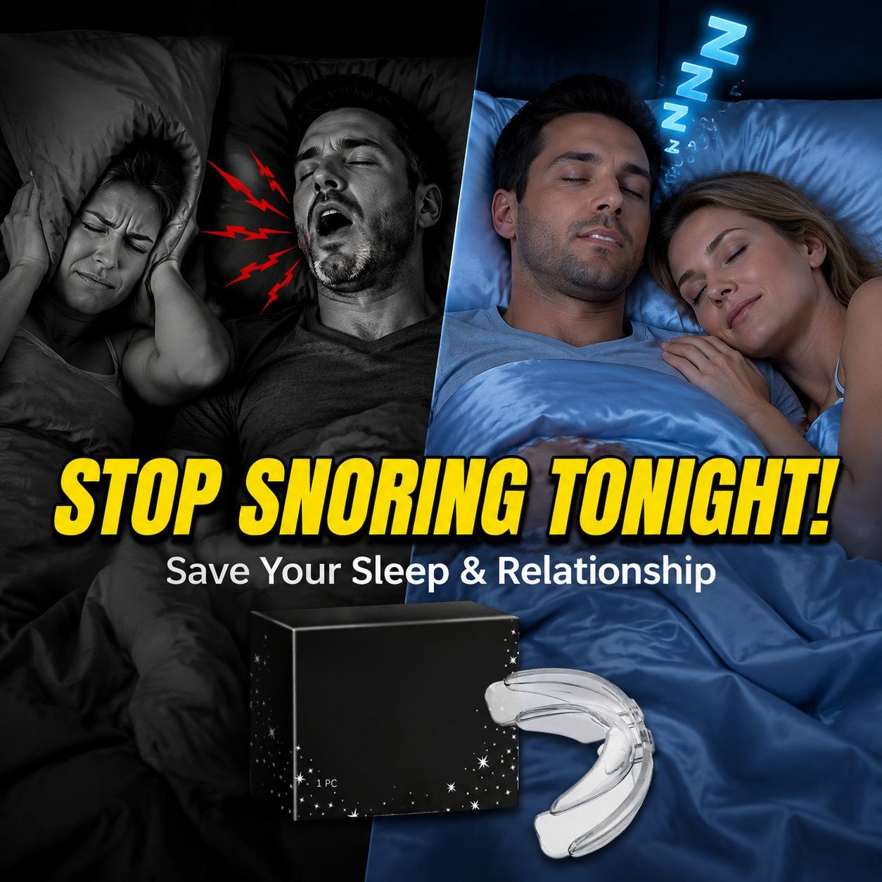 Anti-Snoring Sleep Aid Mouthguard for Nighttime Use