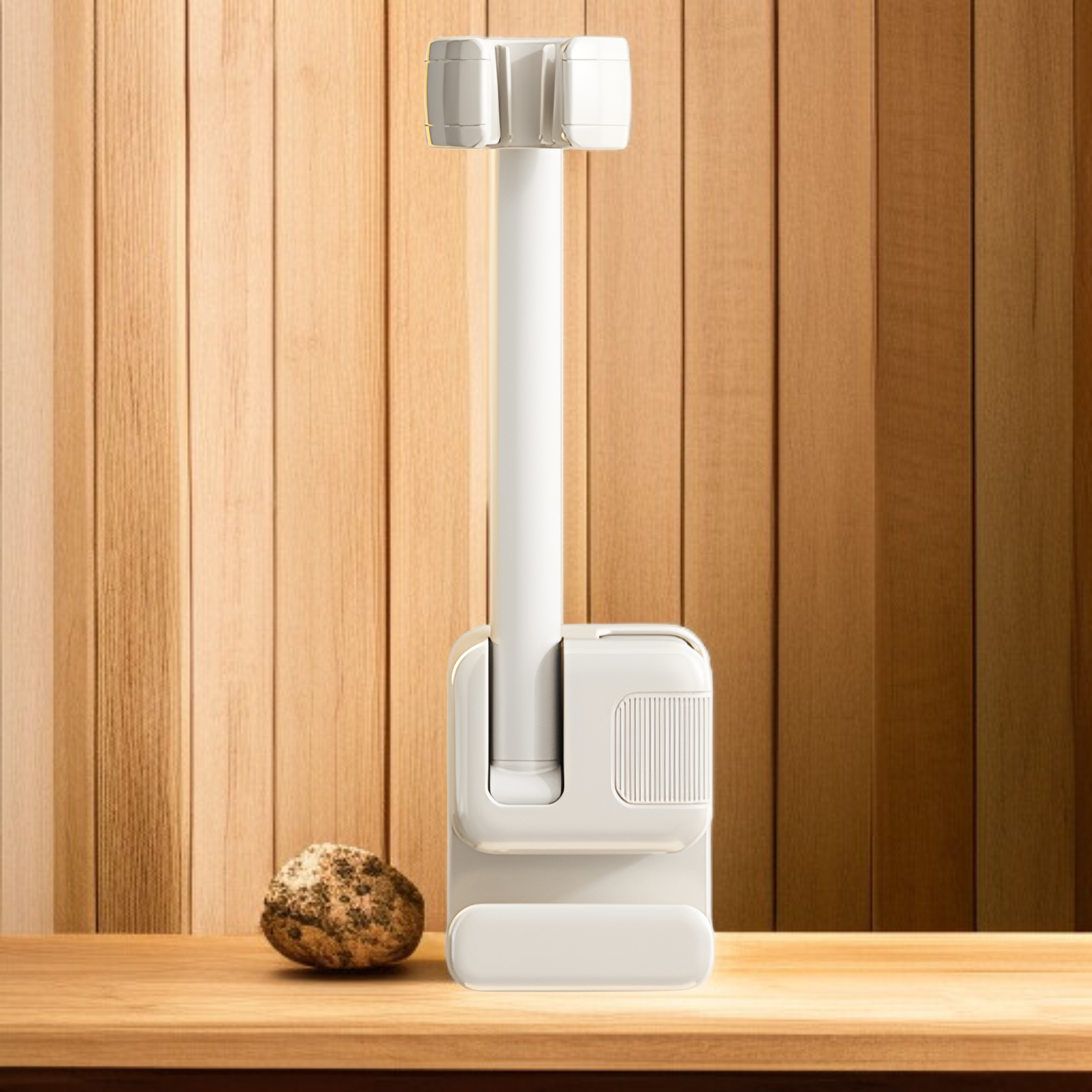 Easy install hair dryer rack for bathroom