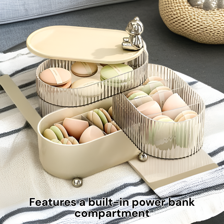 Portable Earphone and Power Storage Organizer Case