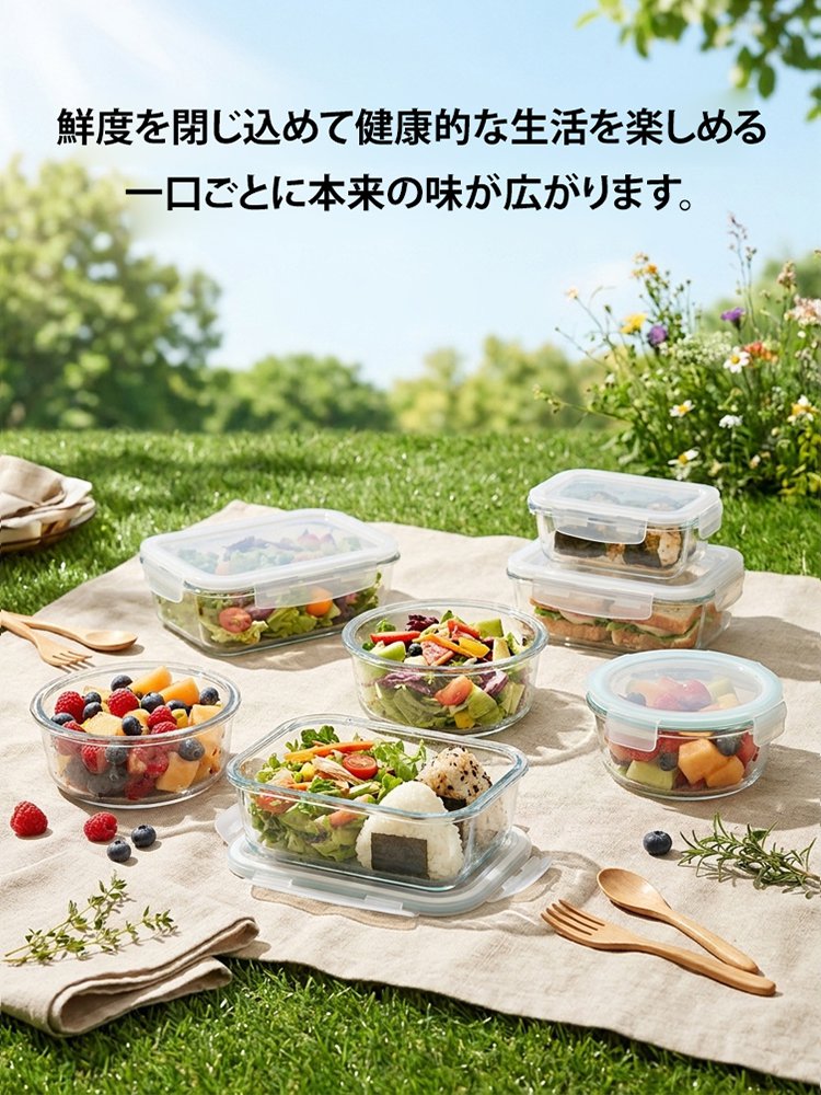 耐熱ガラス製ランチボックス