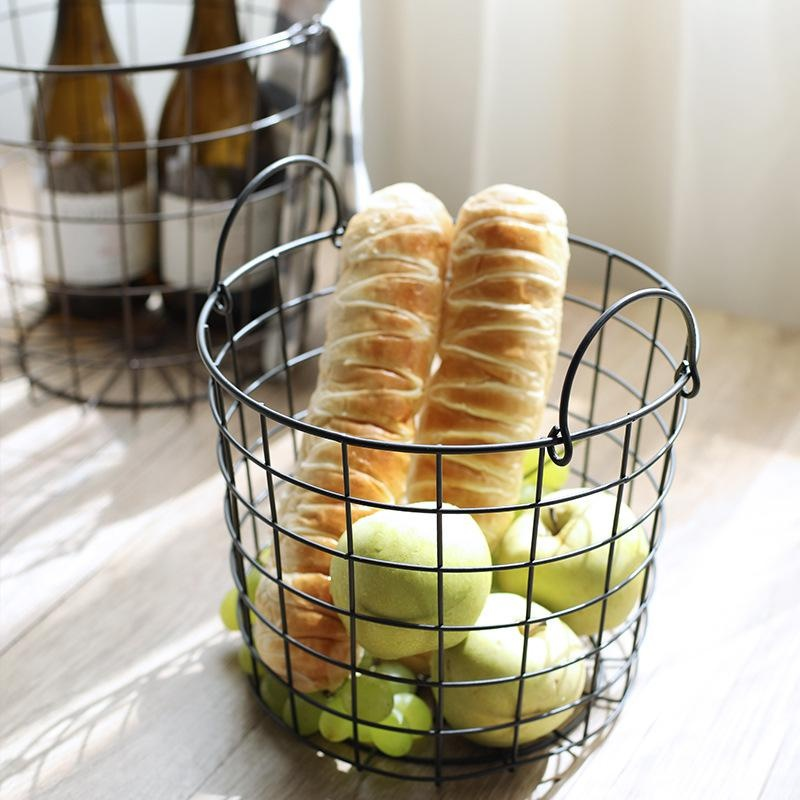 Vintage Metallkorb für Zeitungen, Magazine, Brot und Früchte – Multifunktionaler Aufbewahrungskorb