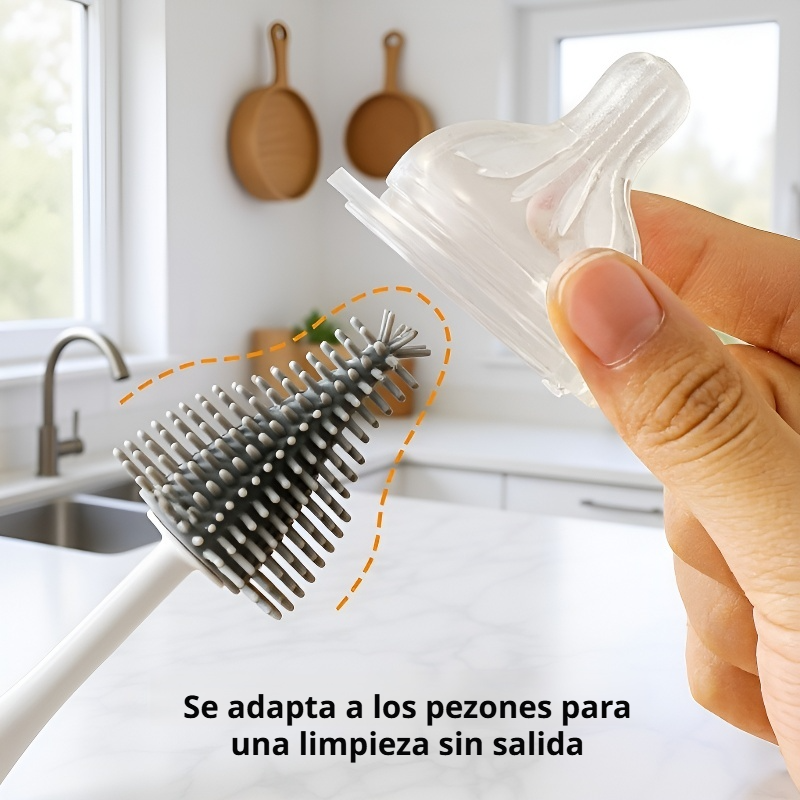 Juego de herramientas 6 en 1 para limpiar biberones de bebé