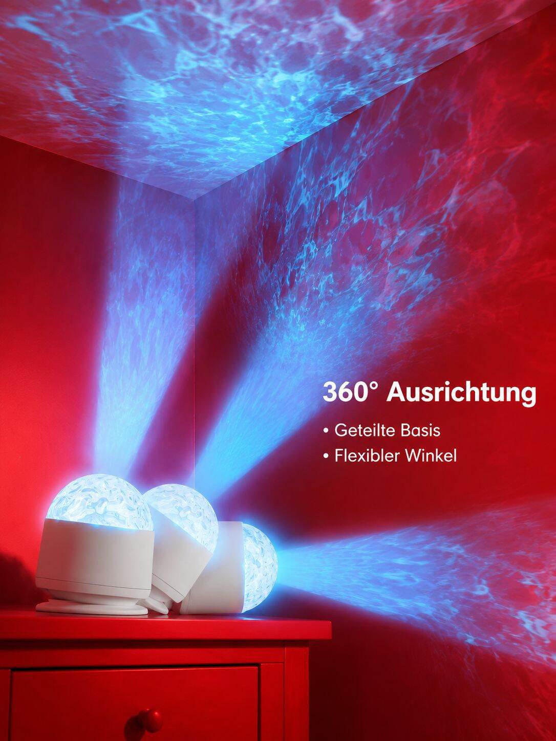Projektor Lampe mit verschiedenen Lichteffekten