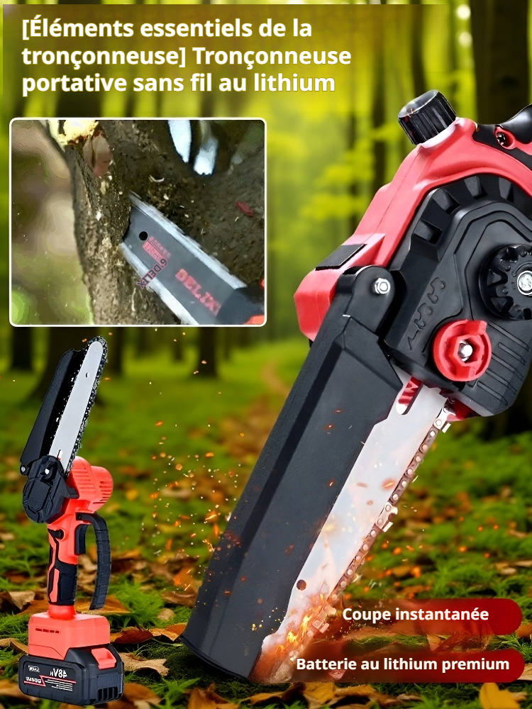  Tronçonneuse sans fil portable – Outil ultime pour l’abattage du bois
