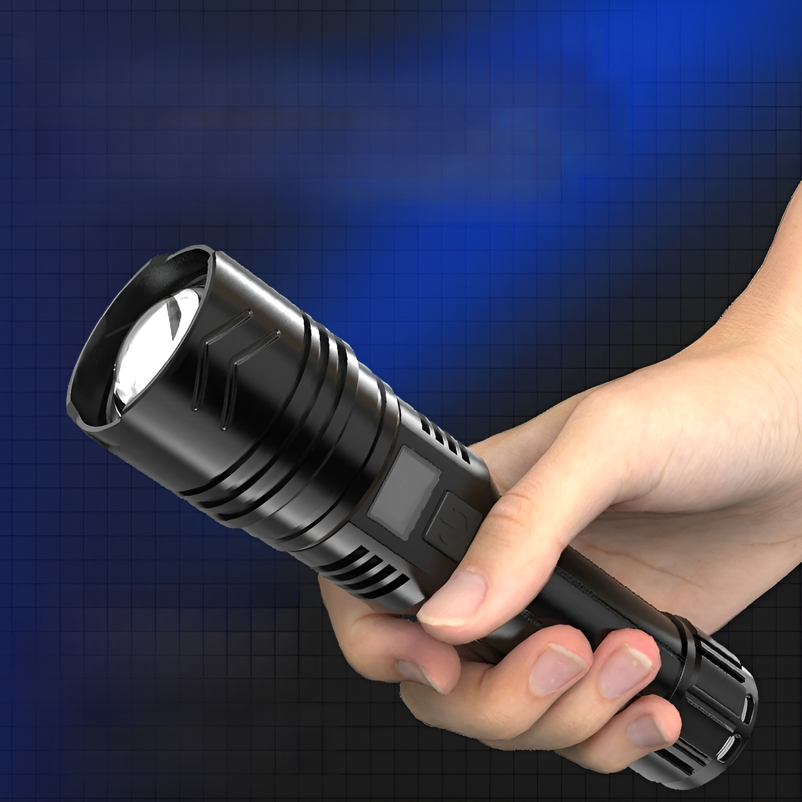 Lampe torche rechargeable haute luminosité et longue portée