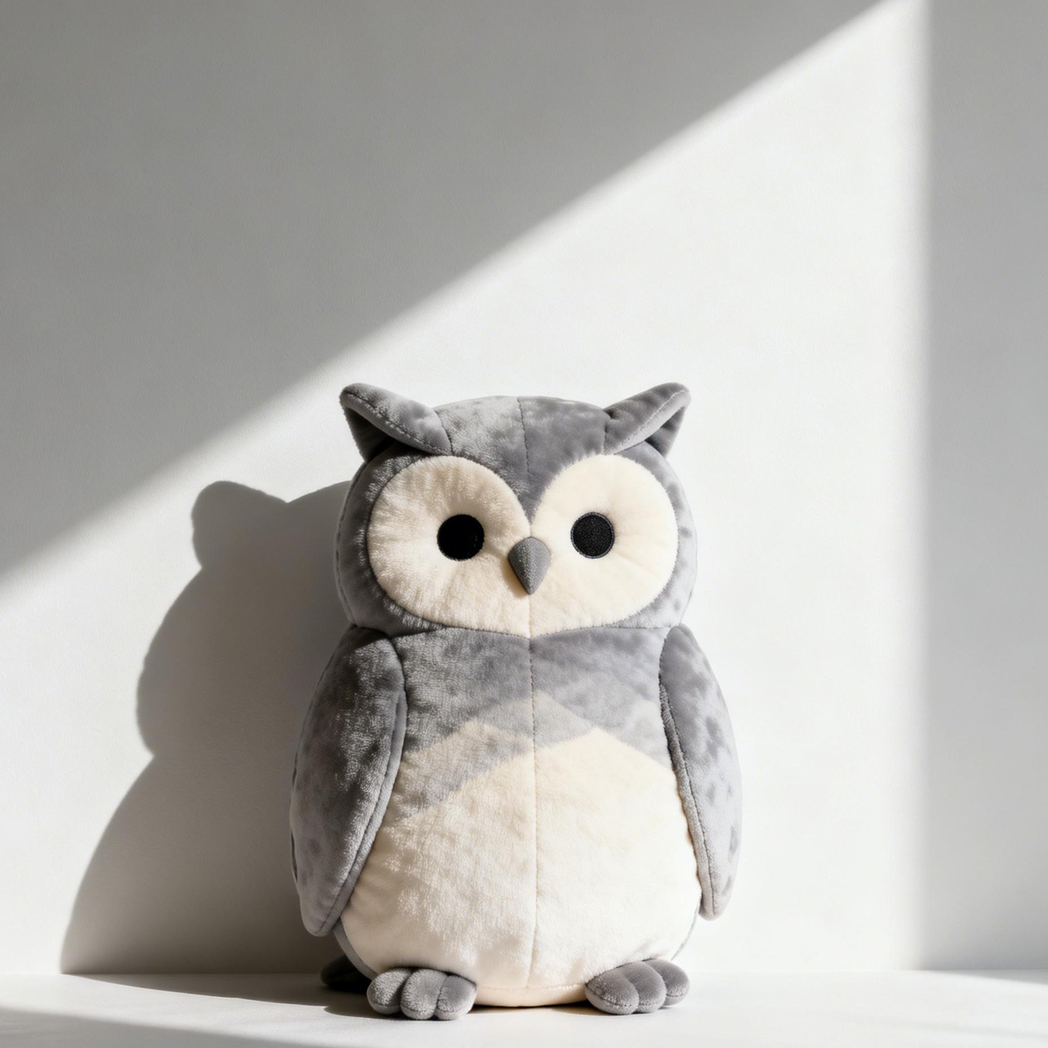 Λούτρινο διακοσμητικό κουκουβάγιας σε λευκό φόντο