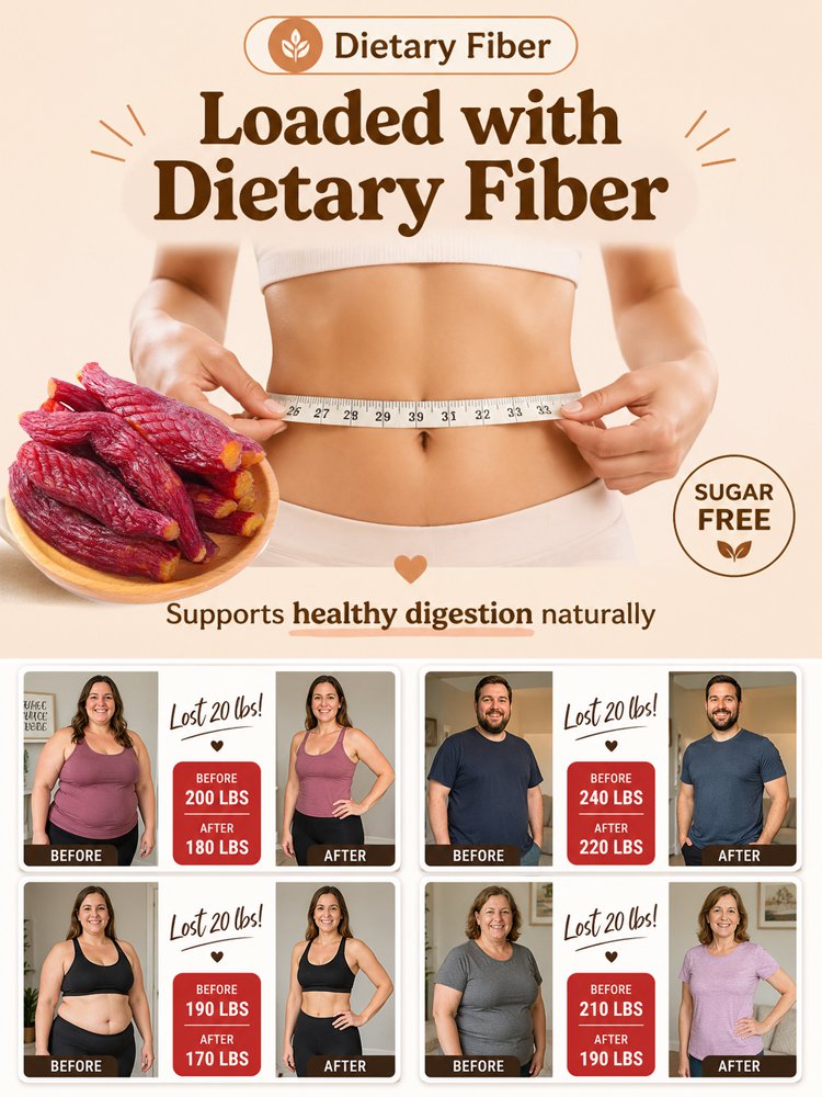 Low-fat, sugar-free dried sweet potatoes