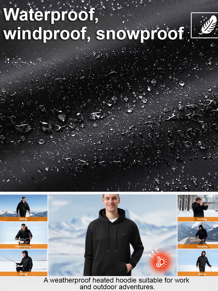 【10-Second Rapid Heating】Winter Smart Electric Heated Hoodie