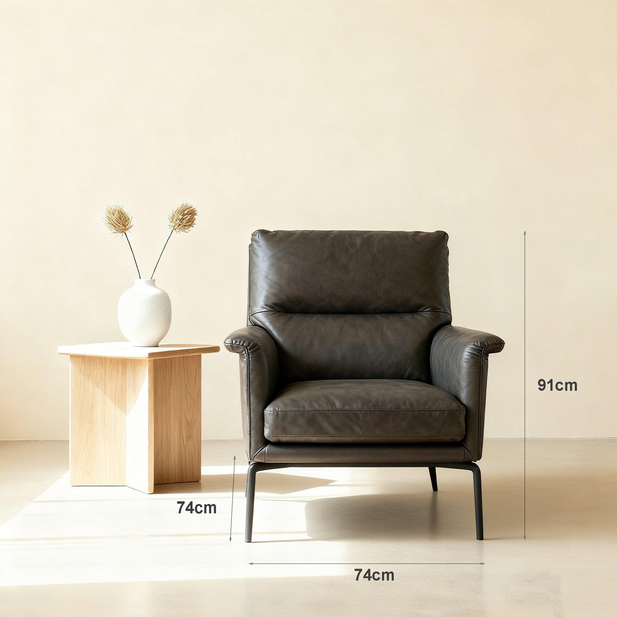 โซฟาสีดำหรูหรานั่งสบาย