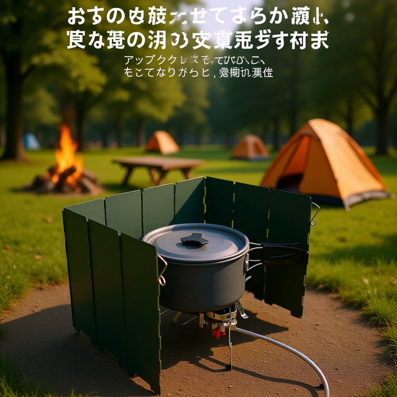 アウトドア用カセットコンロ風防板 折りたたみ式携帯型防風板