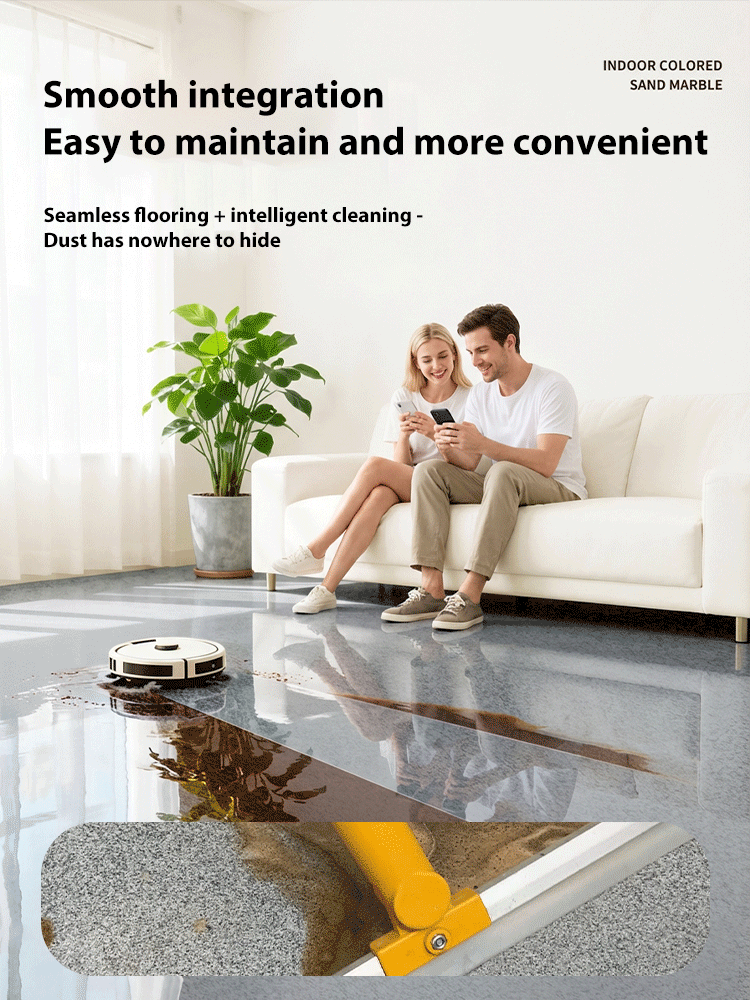 Epoxy Colored Sand Floor Paint [Crystal Marble Texture]