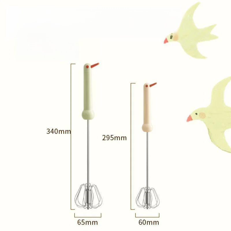 Stainless steel semi-automatic rotary egg beater