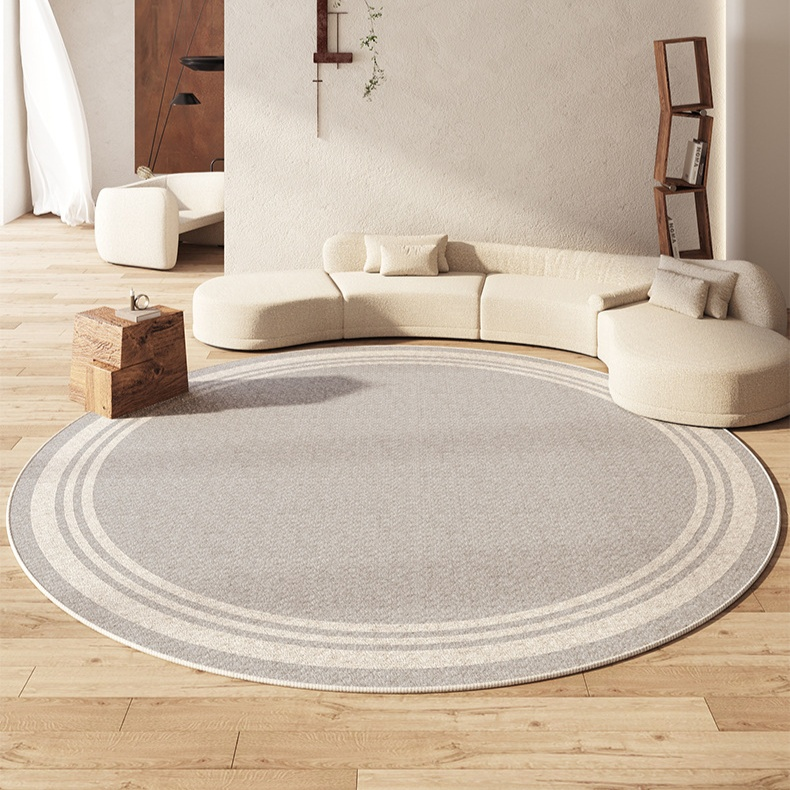 Modern Simple Round Coffee Table Rug Bedroom Bedside Loop Pile Carpet