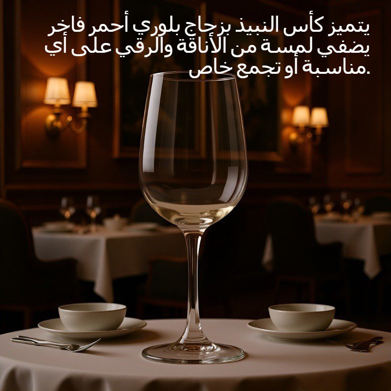 زجاج بلوري أحمر كأس النبيذ