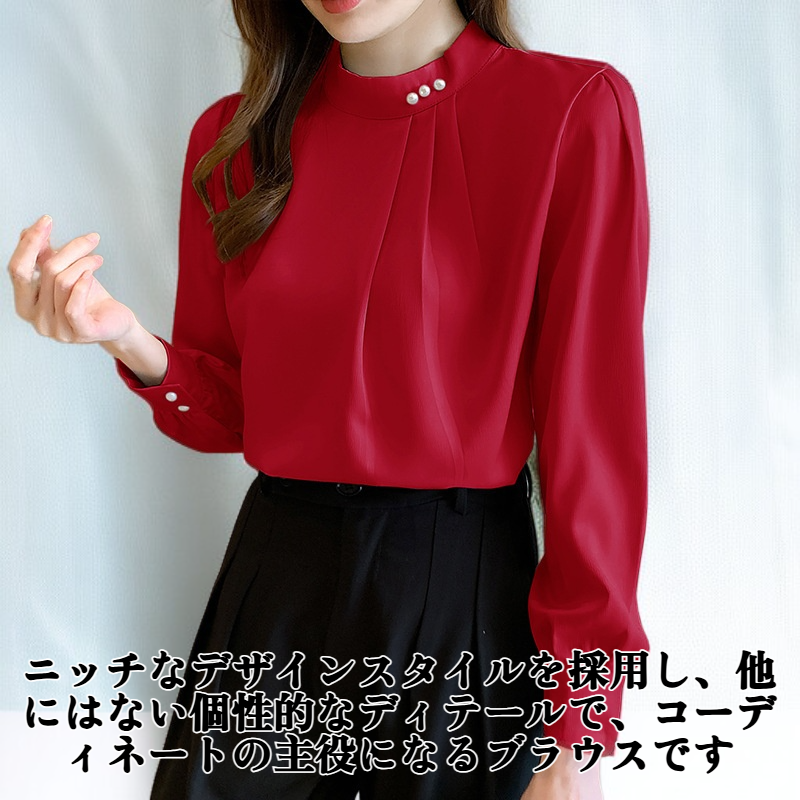 春秋のデザインスタイルニッチシフォンブラウス