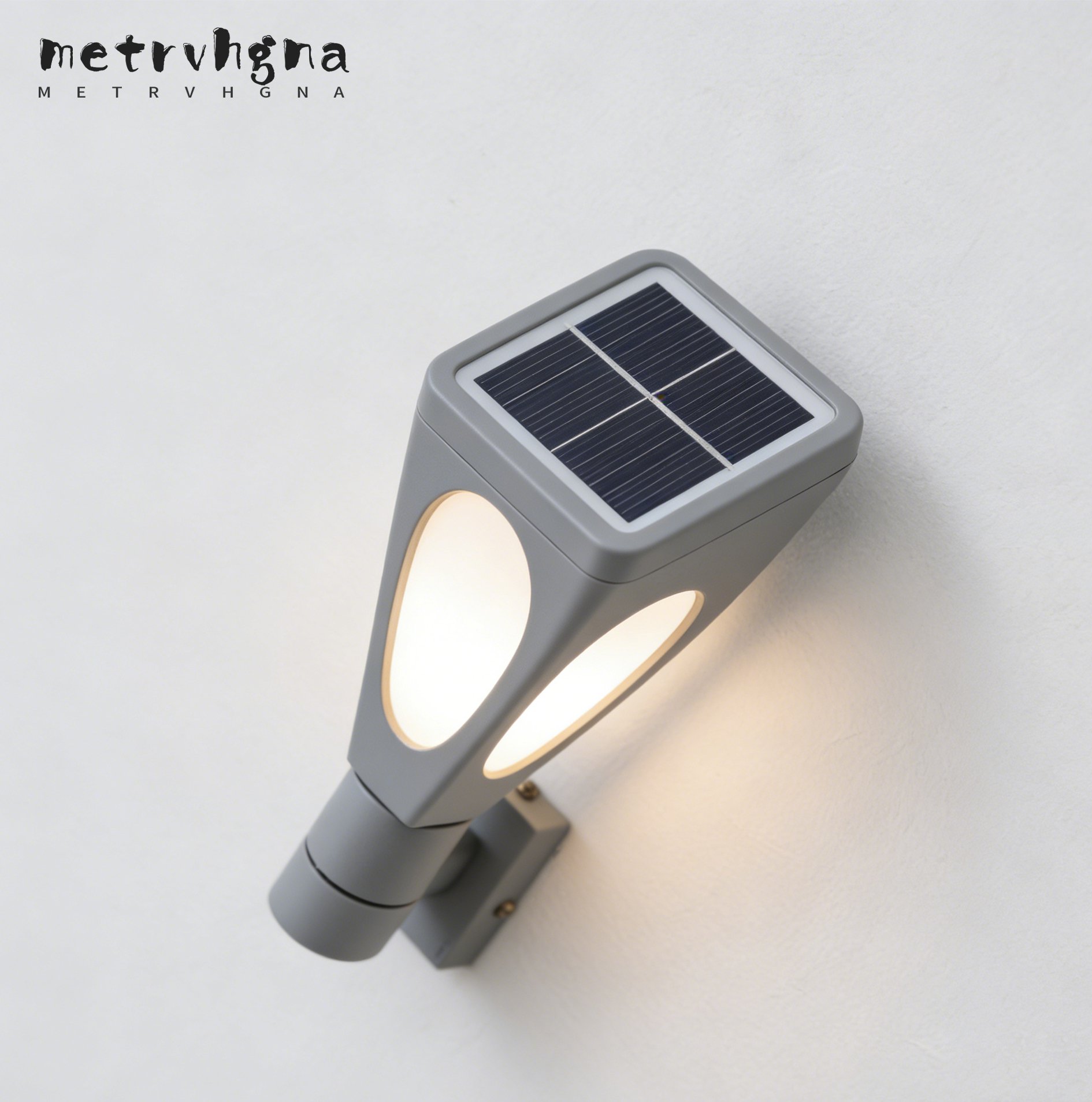 ดีไซน์ทันสมัยของโคมไฟผนังพลังงานแสงอาทิตย์