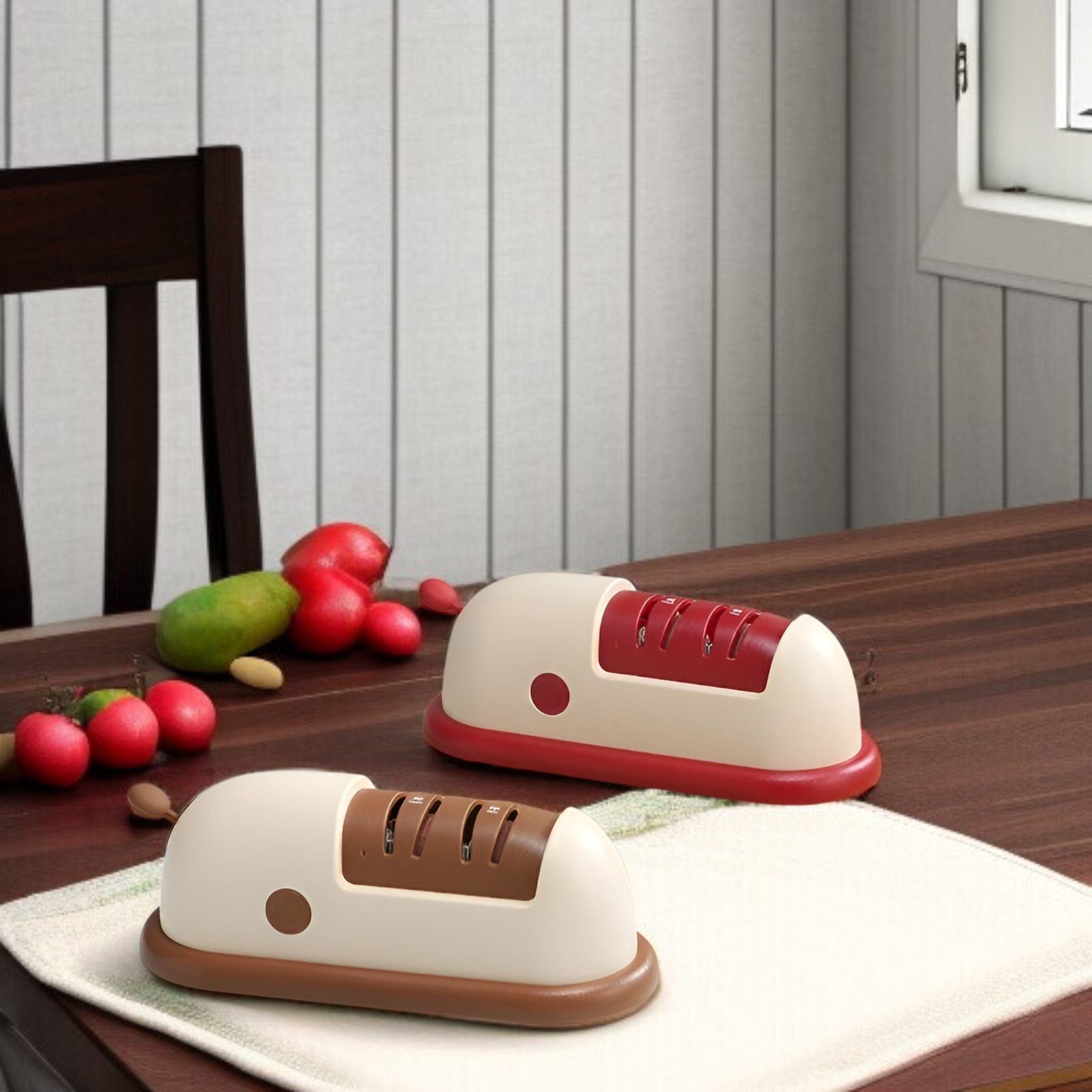 家庭用電動包丁研ぎ器の外観写真