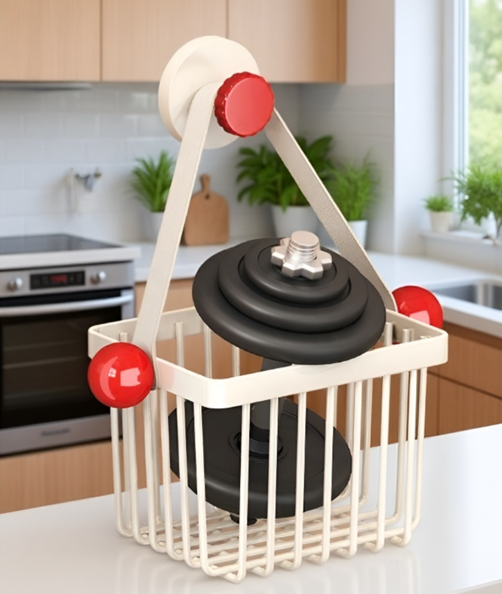 공간 절약형 주방 수납 바구니