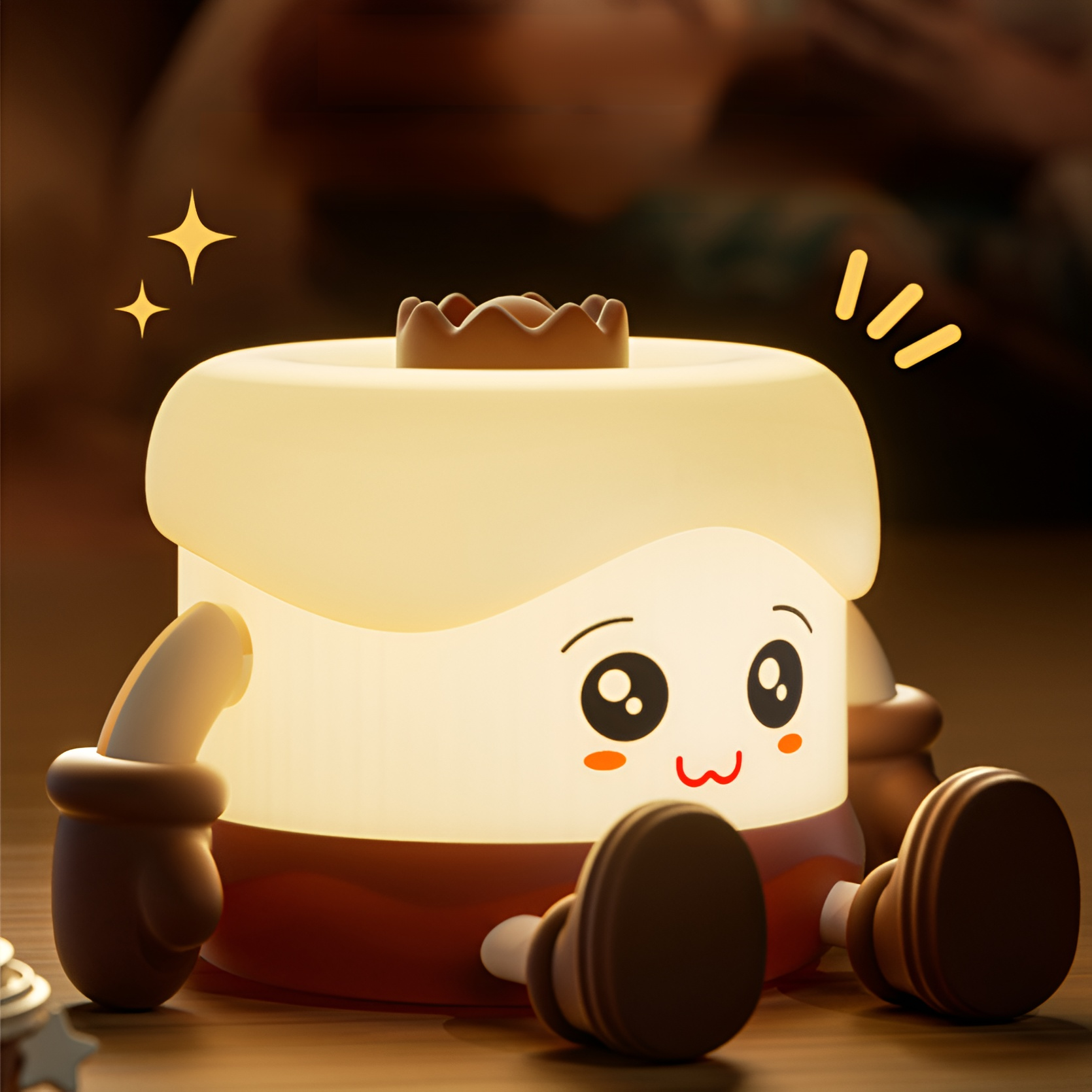 Lámpara de sueño con forma de pastel de cumpleaños como regalo