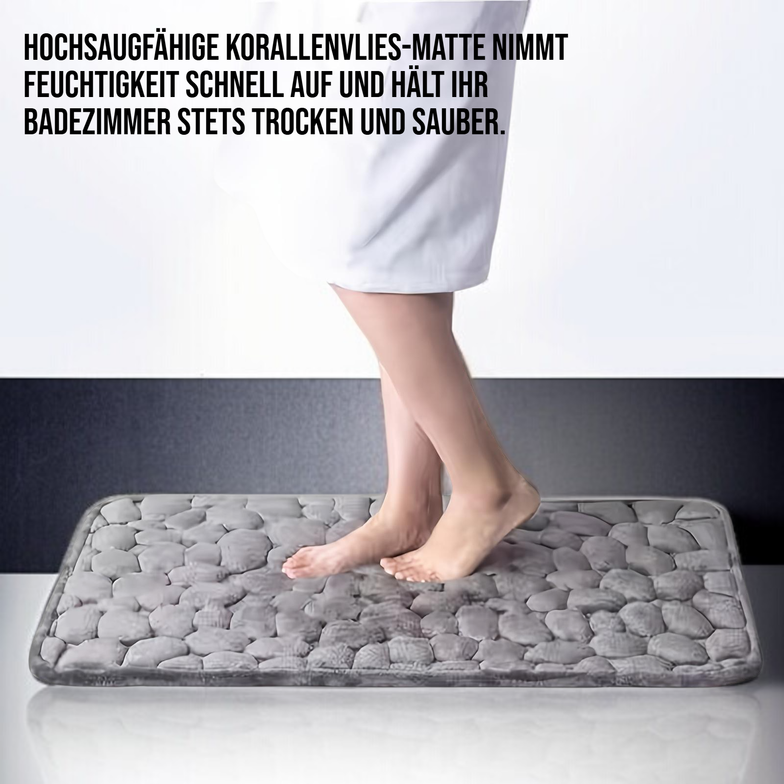 Saugfähige Anti-Rutsch-Matte aus Korallenvlies für das Badezimmer