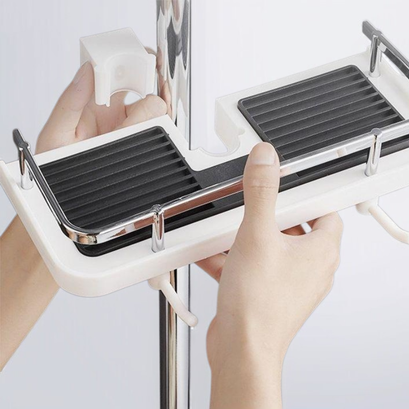 แท่นวางสินค้าแบบยกได้สำหรับห้องน้ำ