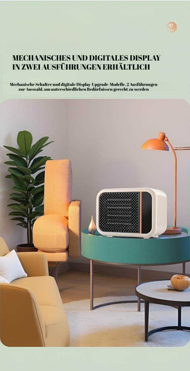 Tragbarer und kompakter Schnellheizlüfter