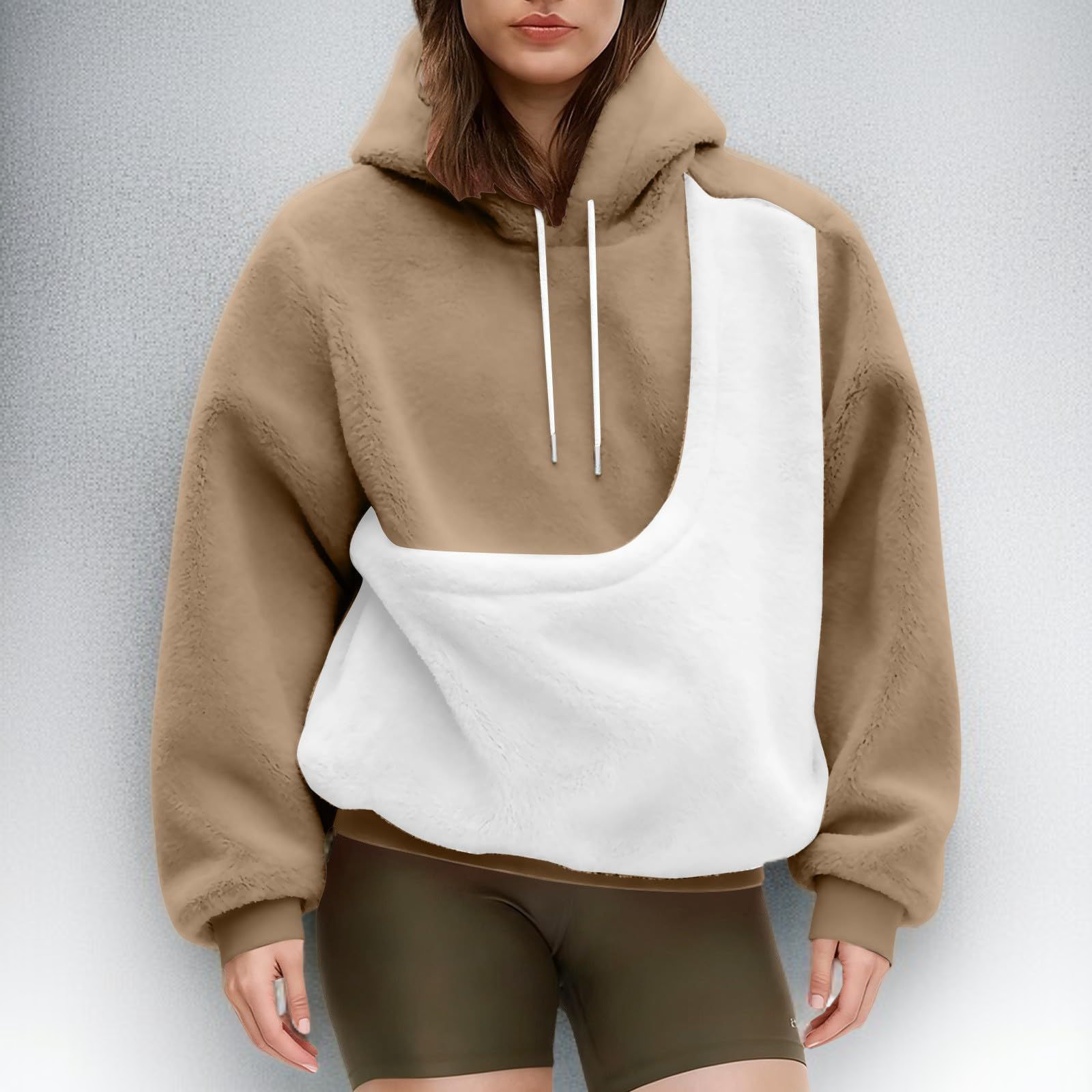 体型カバーできるレディーススウェットシャツ