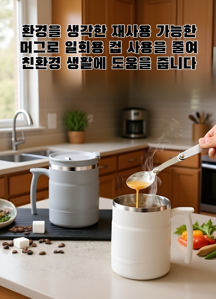 커피가 담긴 뚜껑 머그컵