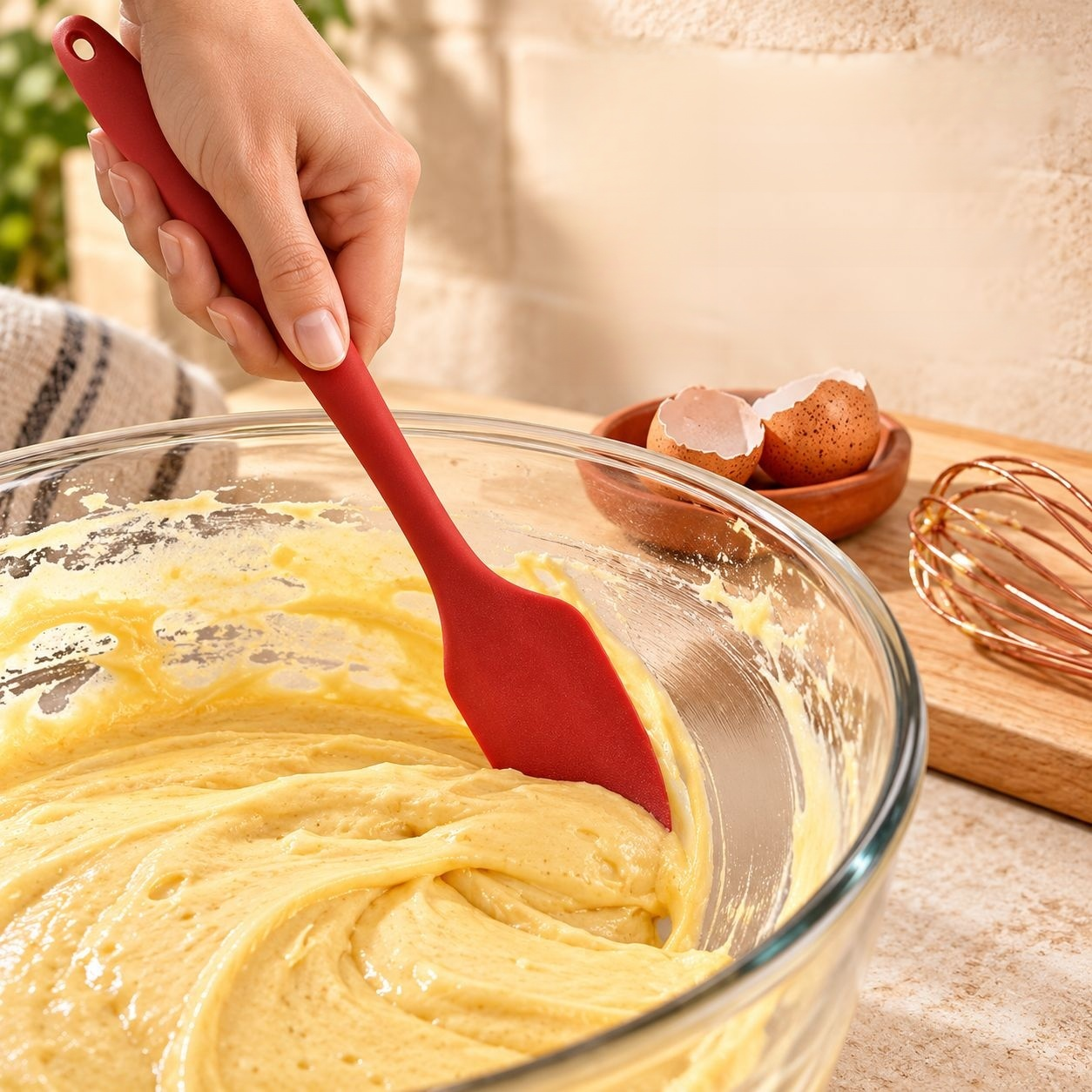 Set de 3 Spatules et Pinceau en Silicone Monobloc pour Pâtisserie et Crème