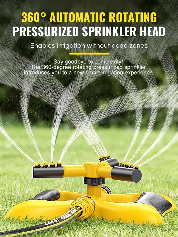 360° Automatic Rotating Sprinkler - Saves 40% of Water
