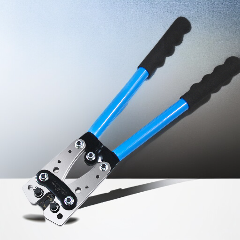 大型ケーブルカッター圧着セット 冷圧端子クランプ ノーズベア圧着プライヤー 裸圧着ケーブルカッター