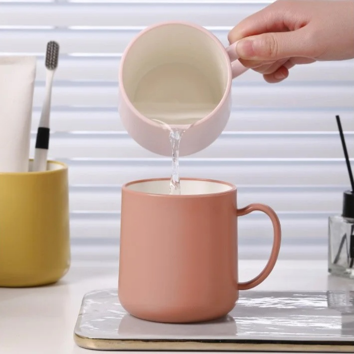 แก้วน้ำล้างปากดีไซน์สวยสำหรับนักเรียน แก้วแปรงฟันหนาพิเศษใช้ในห้องน้ำ