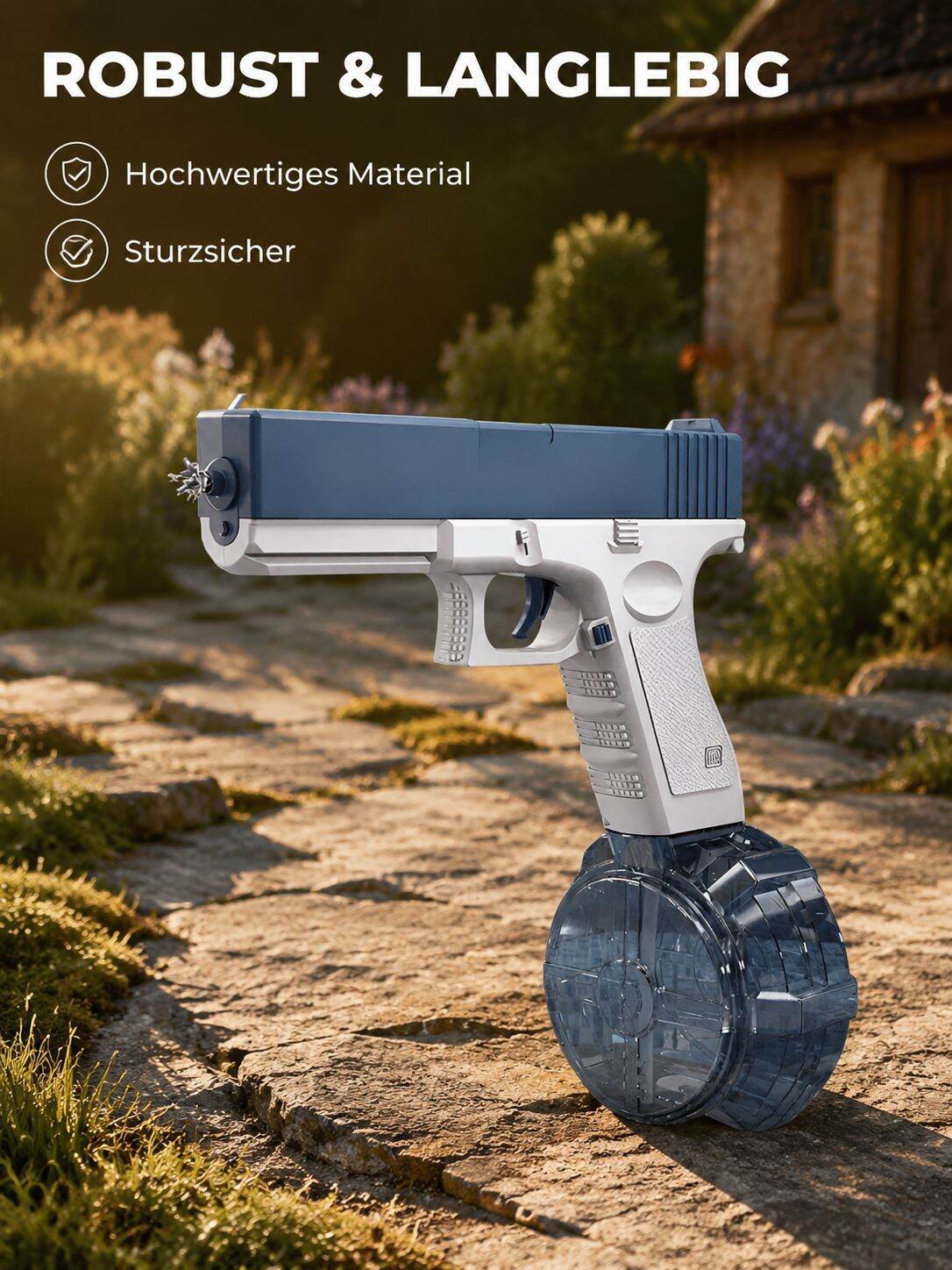 Elektrische Hochdruck-Wasserpistole für Kinder, automatische Ansaugung, großer Wassertank