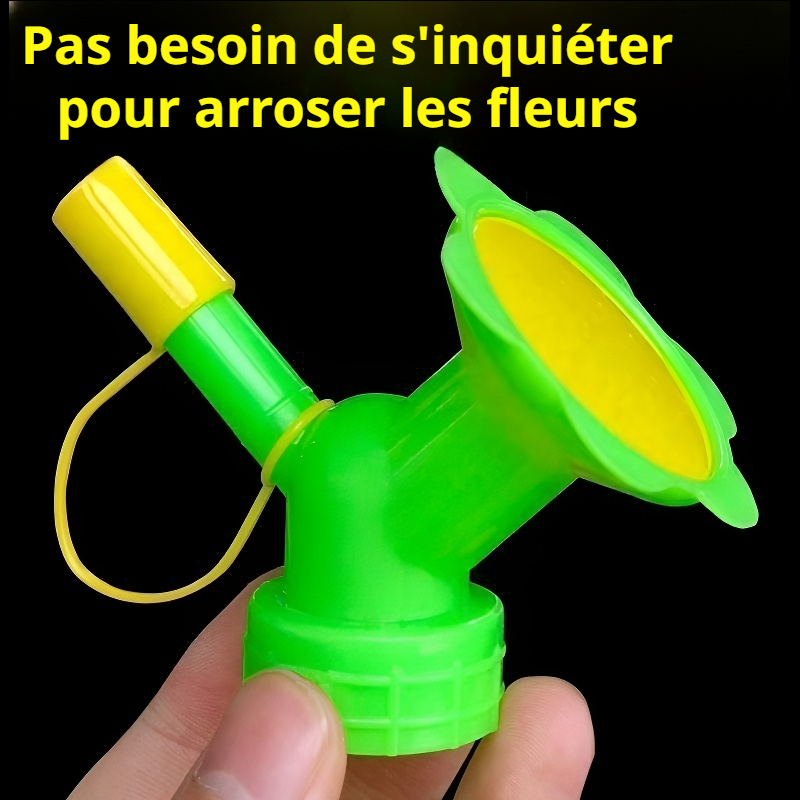 Pommeau d'arrosoir double tête tournesol
