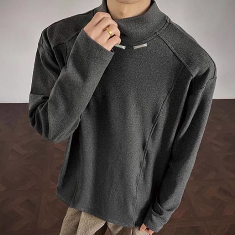 男士純色長袖T恤