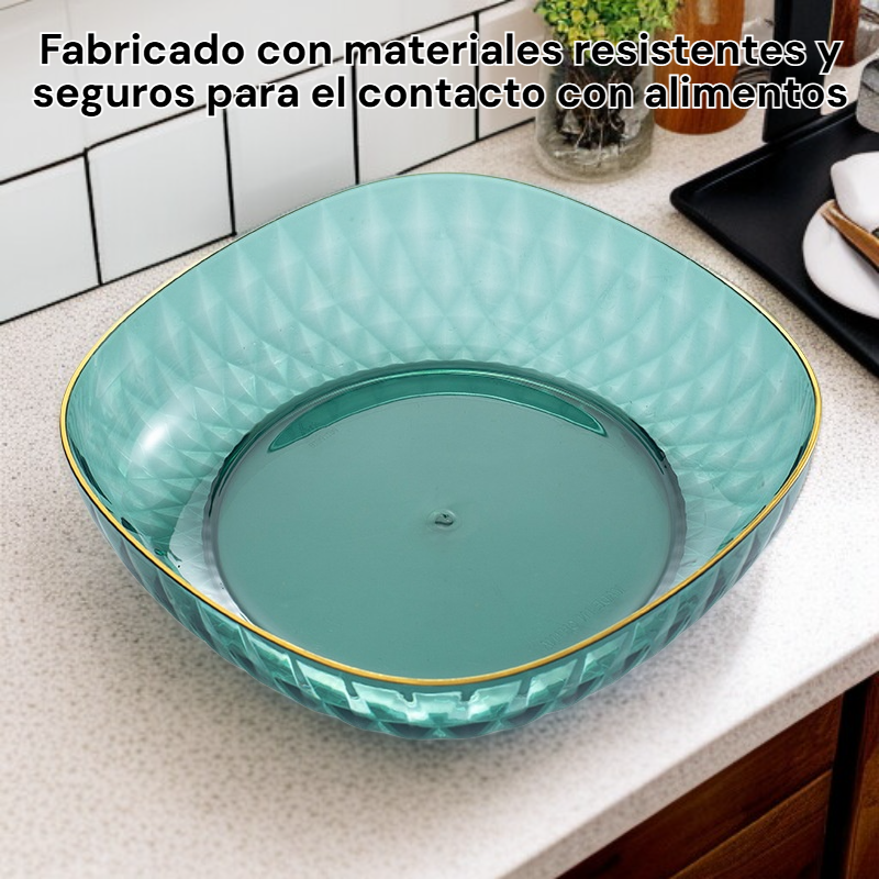 Plato organizador de frutas y snacks