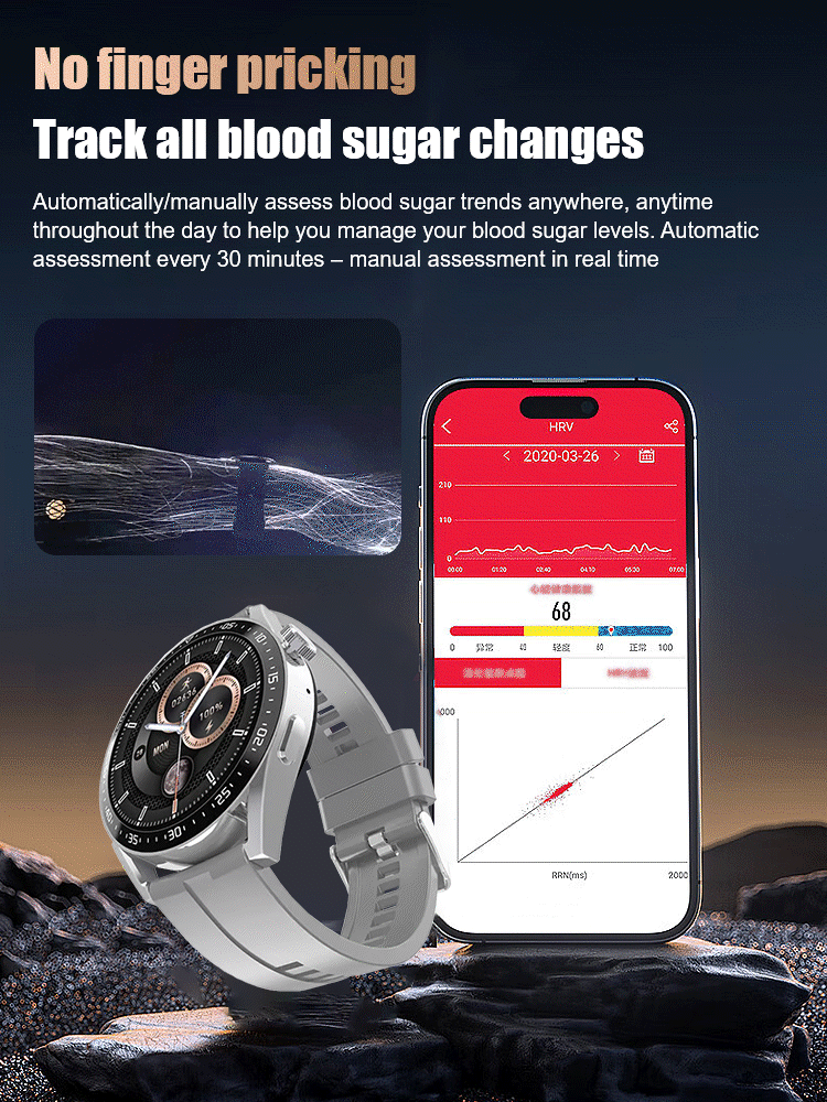 High-precision smart blood glucose monitoring watch