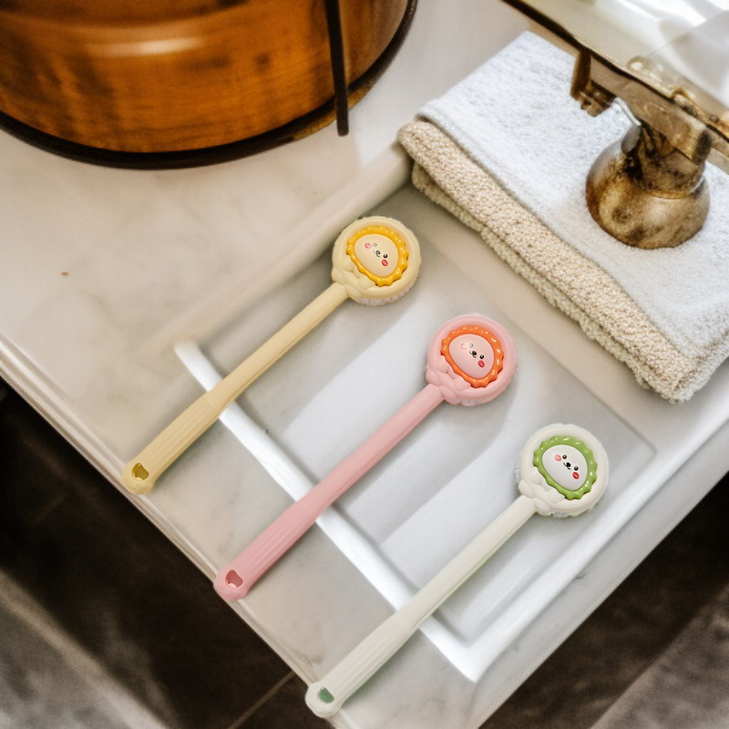 Babyrücken-Reinigungsbürste, Kinder-Badebürste, weiche Borsten