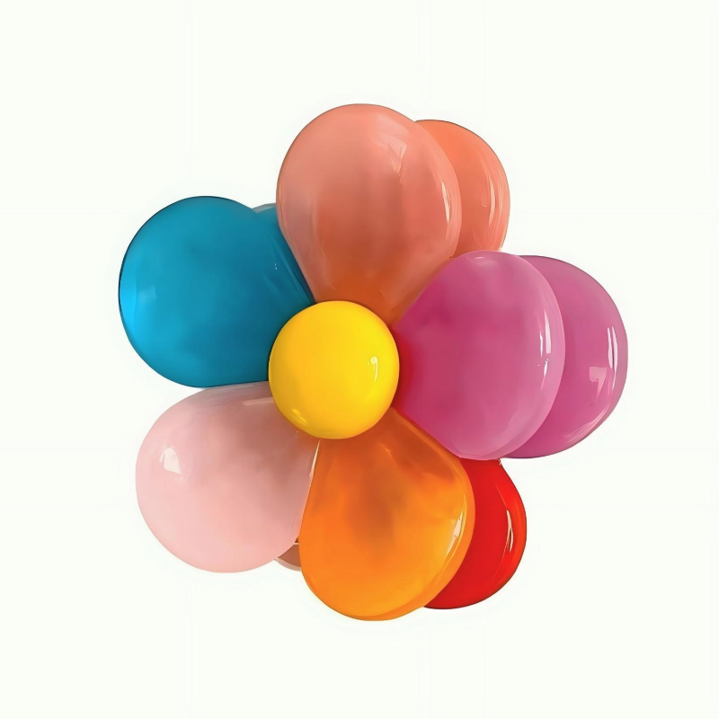 Magnetic flower refrigerator magnets